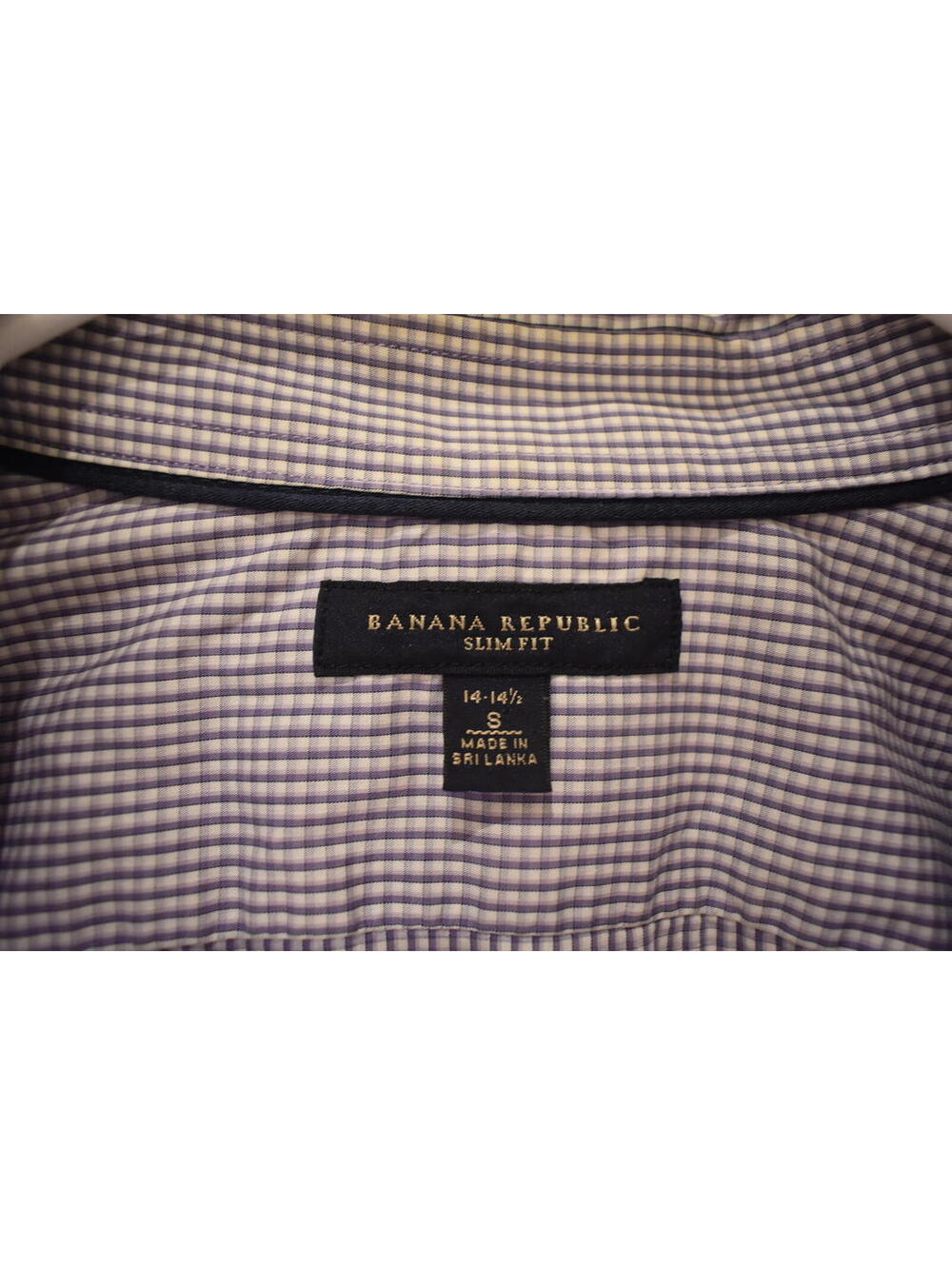 Banana Republic Slim Fit Small Checkered Dress Shirt - Picture 2 of 3